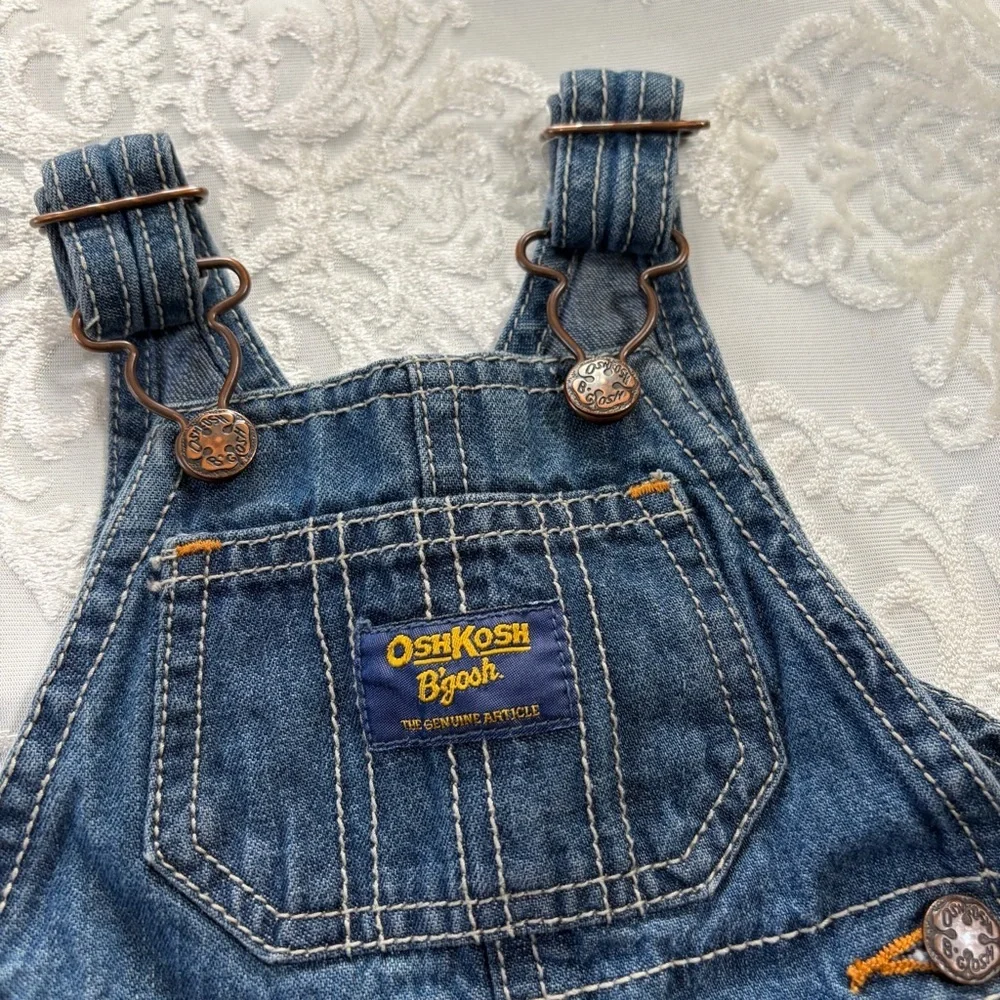 Oshkosh B’gosh Denim Overalls Dark Wash Size 3 months